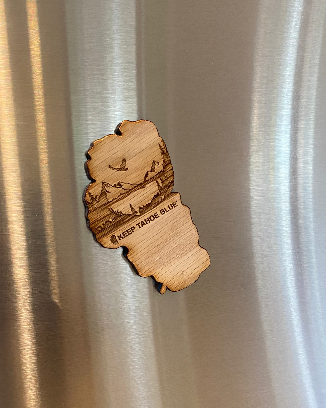 Lake View Wood Magnet