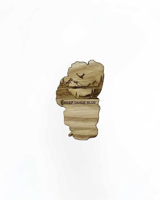 Lake View Wood Magnet