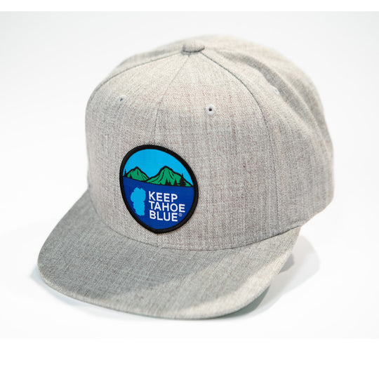 light gray panel cap with Keep Tahoe Blue circle mountain patch logo