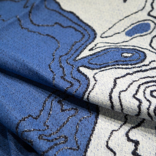 close up detail of Keep Tahoe Blue wool blanket