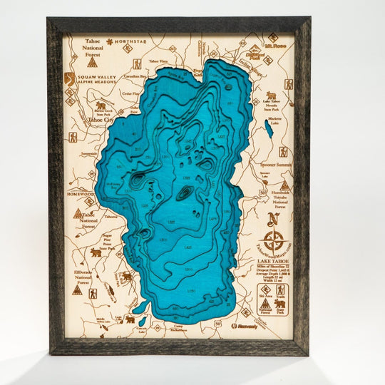 3-D Tahoe Wood Maps